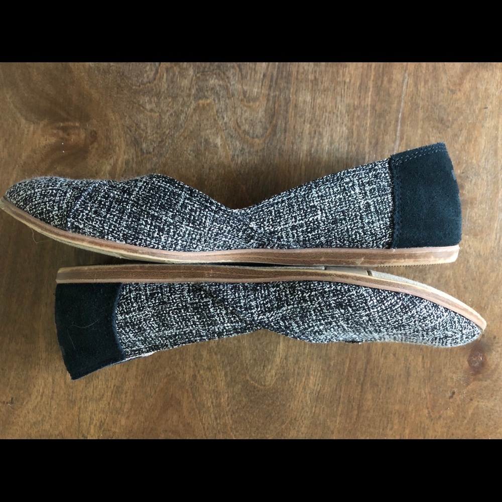 Toms Julie Flat - Houndstooth Pattern - W8.5